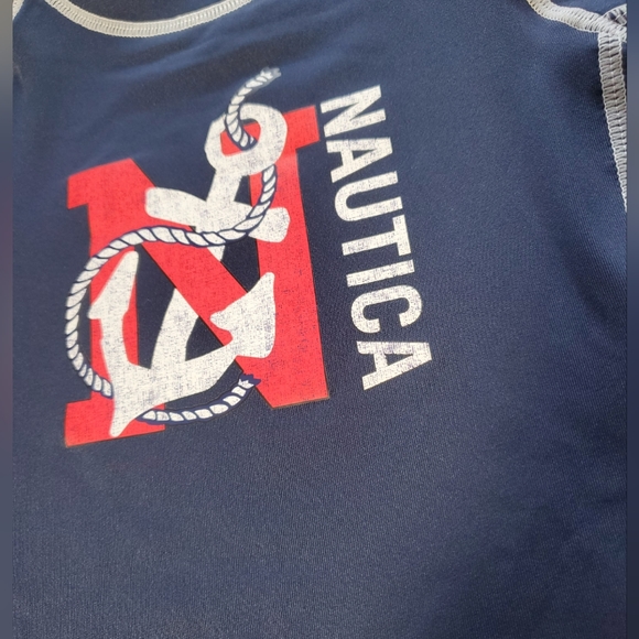 🇺🇲Nautica boys 2 piece rashguard swim set, navy, red, white Size 24M - Picture 10 of 10